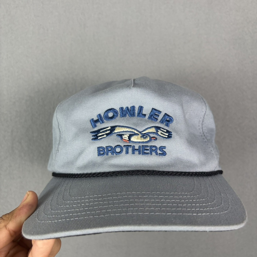 Howler Brothers Snapback Rope Hat Cap Embroidered Lone Gull Blue OSFA Seagull